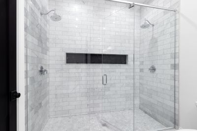 Contemporary Walk-in Shower with Glass Enclosure
